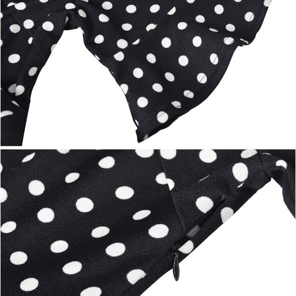 Women Summer Floral Ruffle Sleeve Wear to Work Church Wedding Guest Party Dresse - Picture 4 of 5